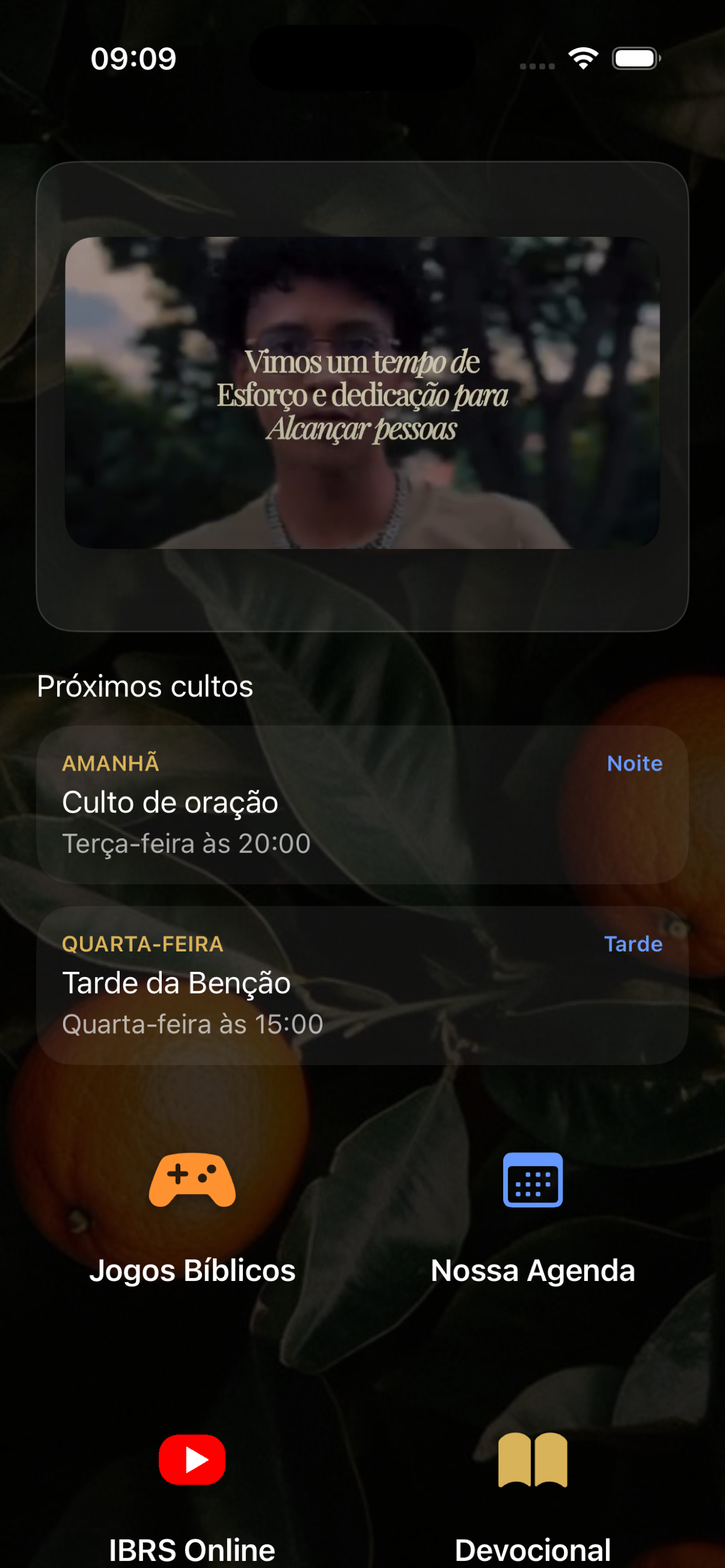 Tela inicial